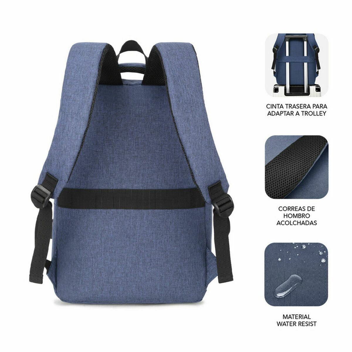 Laptopryggsäck Subblim SUB-BP-2BL2001 Blå - 3