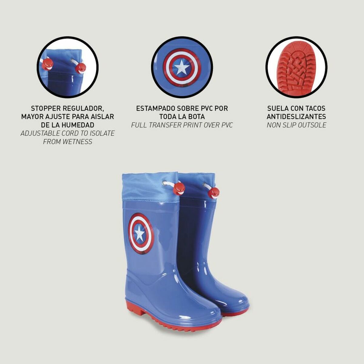 Vattenstövlar till barn The Avengers Blå - 2