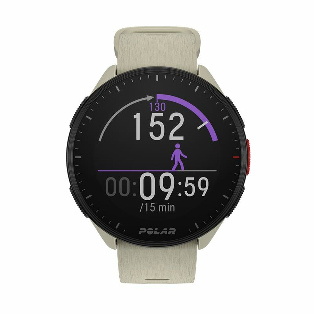 Klocka Sportig Polar Vit 1,2" - 2