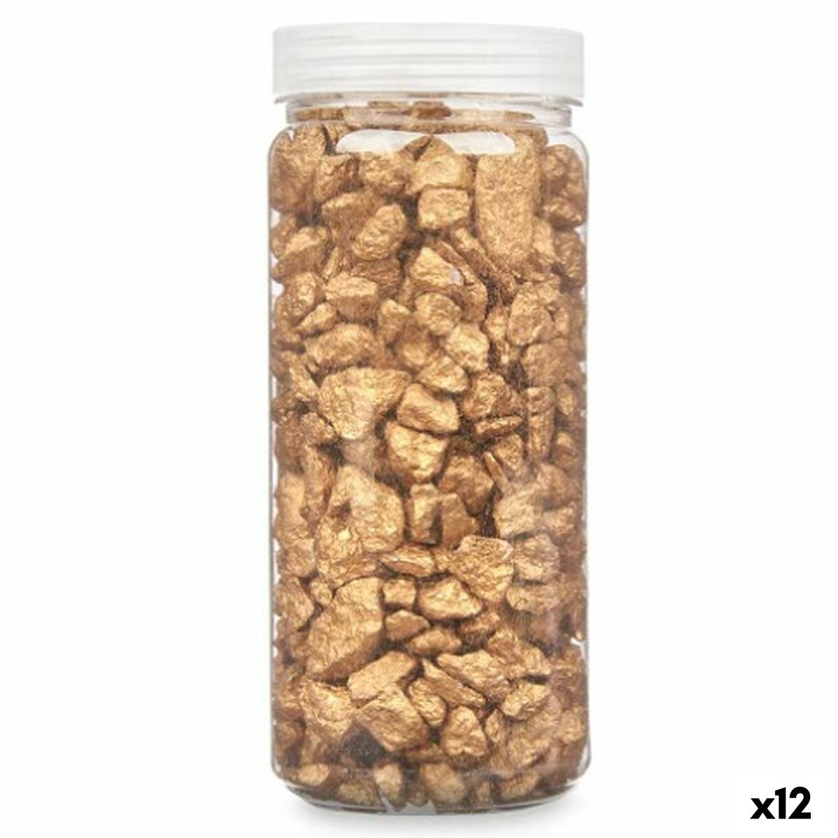Dekorativa stenar Gift Decor Gyllene 10 - 20 mm 700 g 6,2 x 15,3 x 6,2 cm 6,5 x 15,8 x 6,5 cm (12 antal)