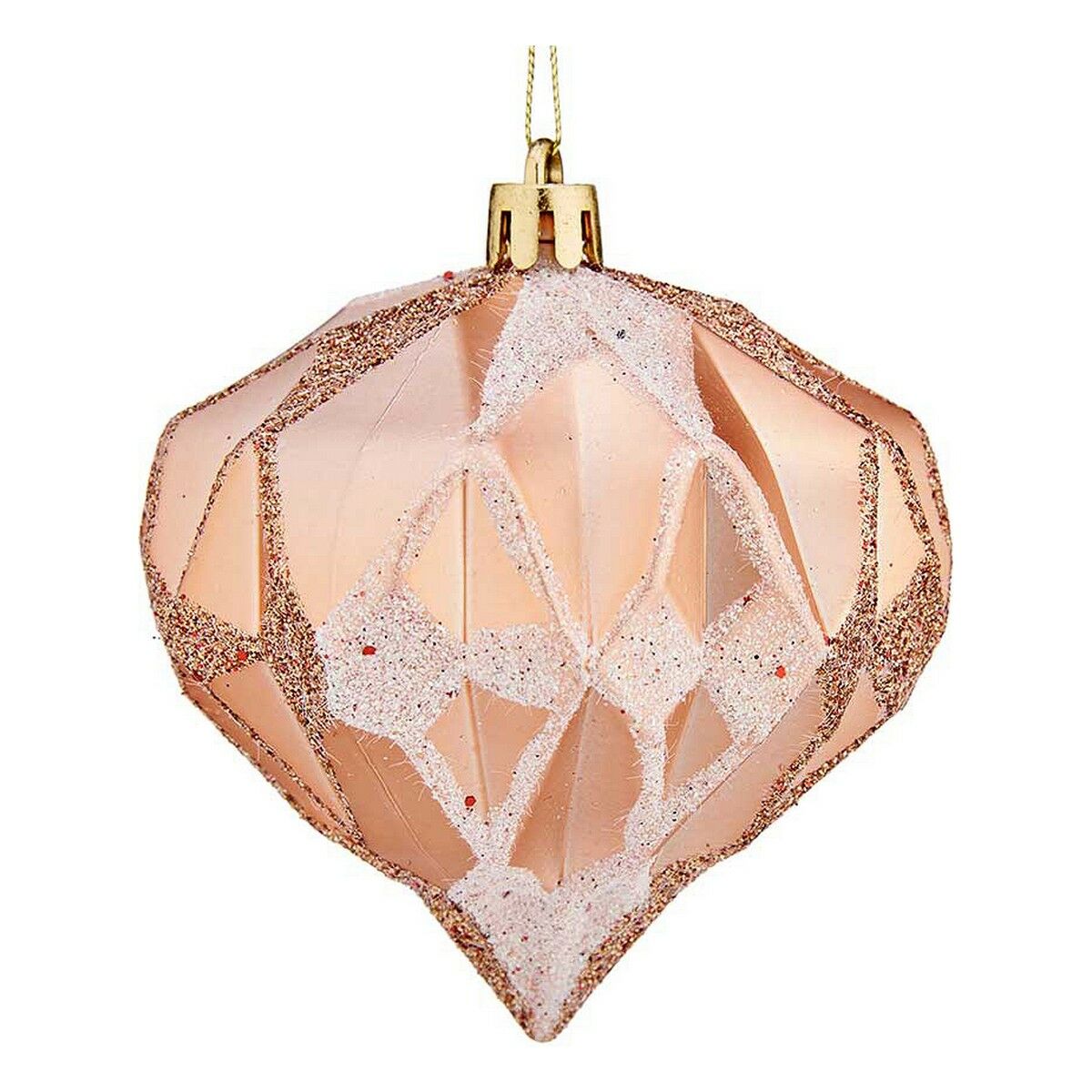 Julgranskulor Krist+ 00894 Koppar Plast Diamant Ø 8 cm 6 antal