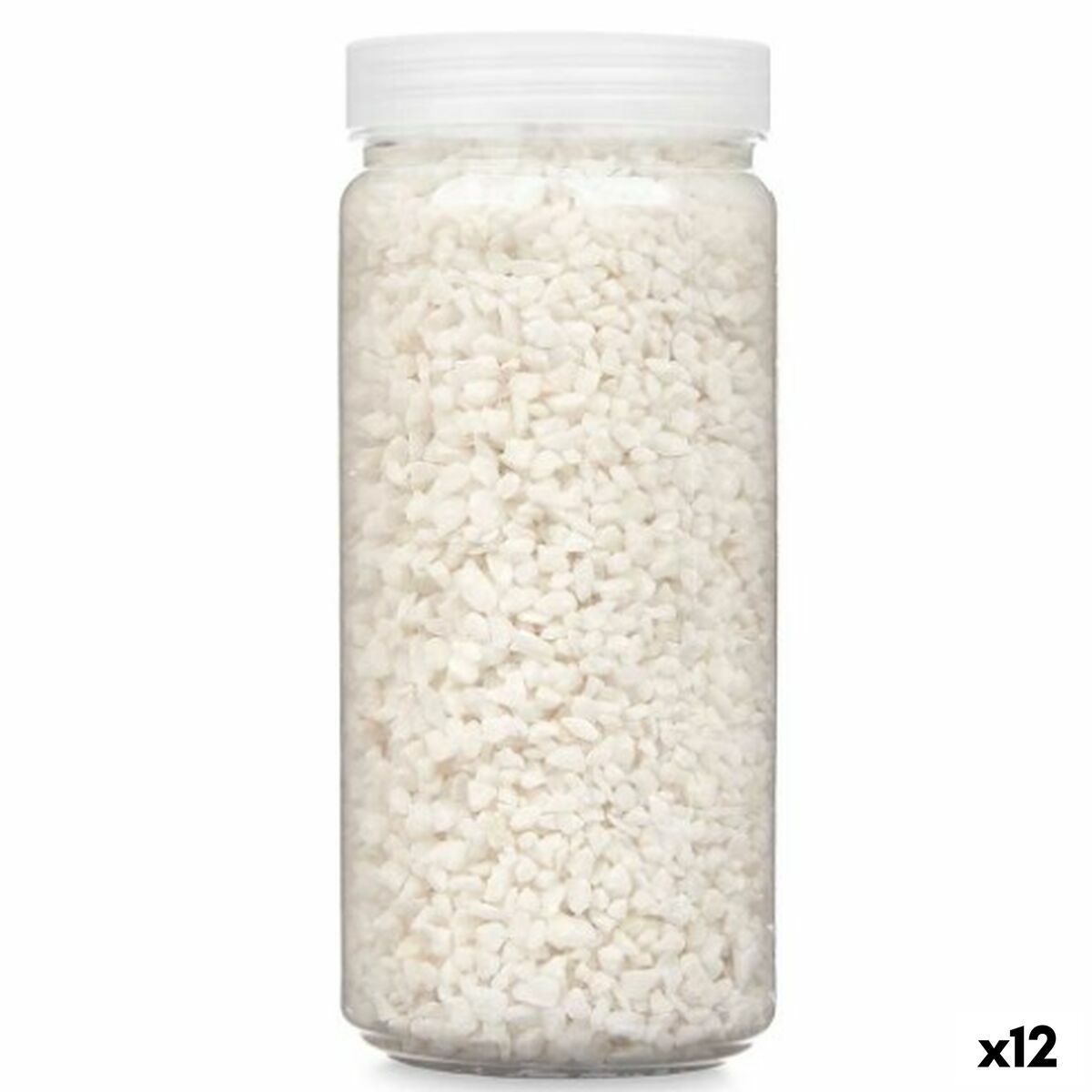 Dekorativa stenar Gift Decor Vit 2 - 5 mm 700 g 6,2 x 15,3 x 6,2 cm 6,5 x 15,8 x 6,5 cm (12 antal)