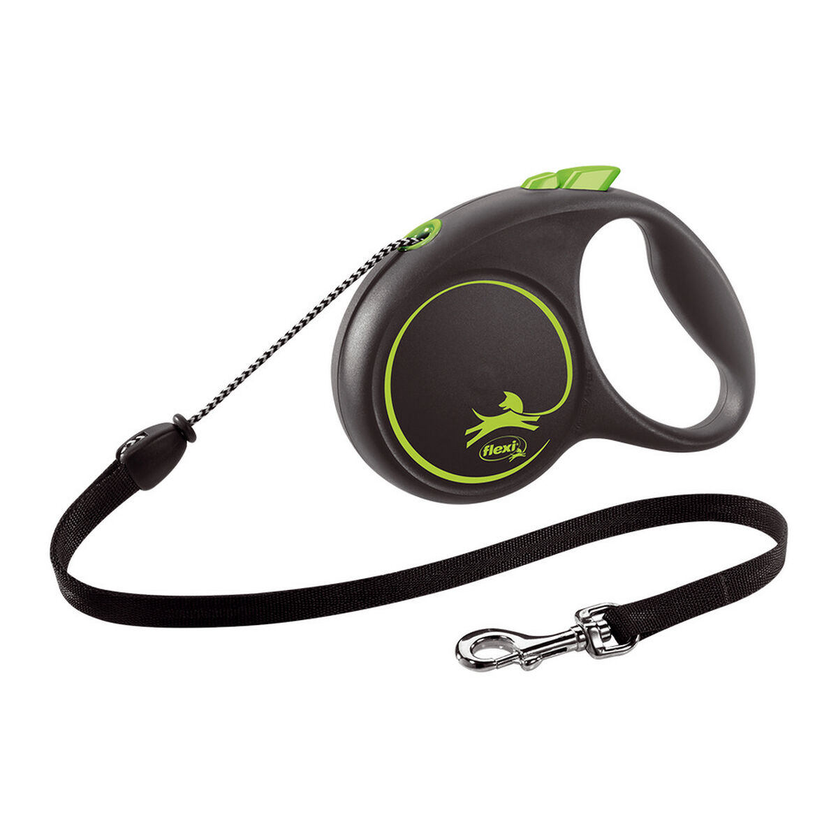 DoHundkoppel Flexi BLACK DESIGN 5 m Storlek S Grön - 4