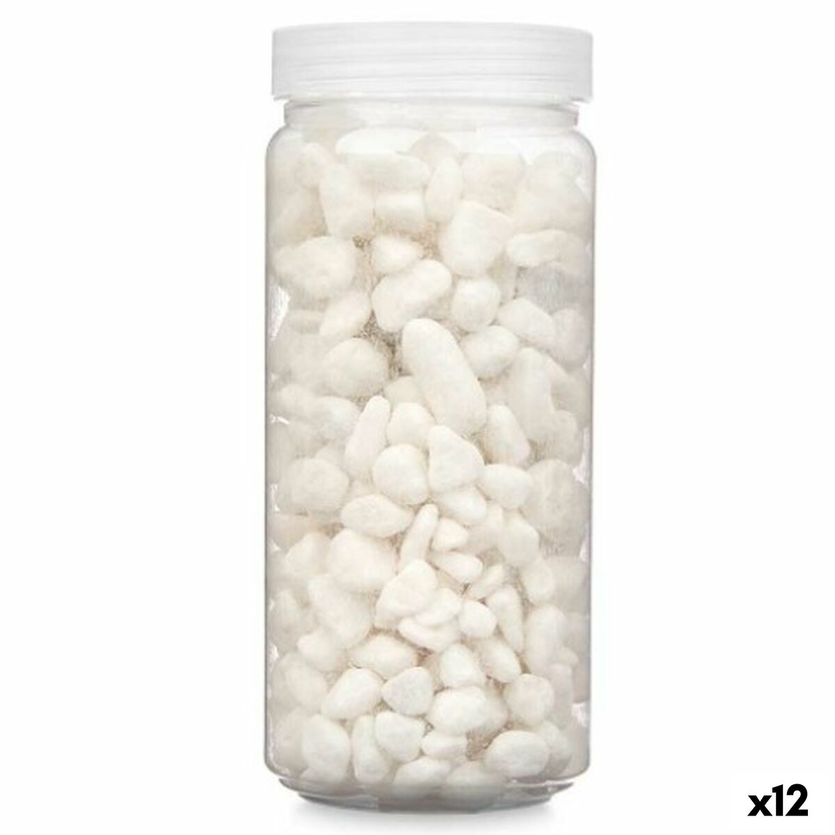 Dekorativa stenar Gift Decor Vit 8 - 15 mm 700 g 6,2 x 15,3 x 6,2 cm 6,5 x 15,8 x 6,5 cm (12 antal)