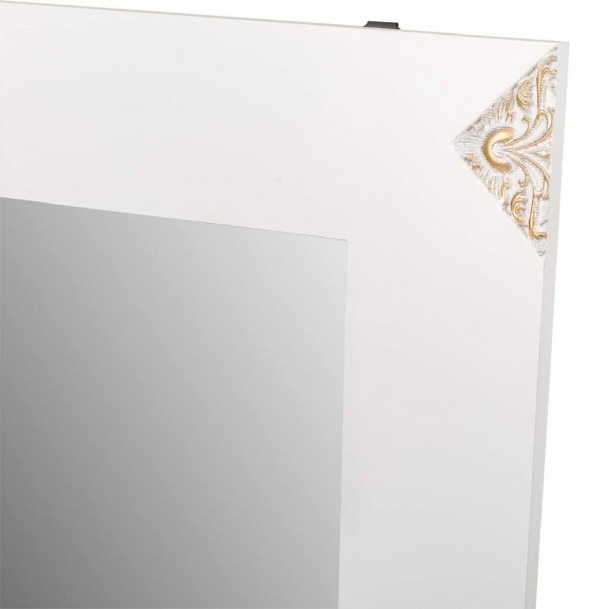 Väggspegel Alexandra House Living Vit Glas Trä MDF 2 x 90 x 70 cm - 4