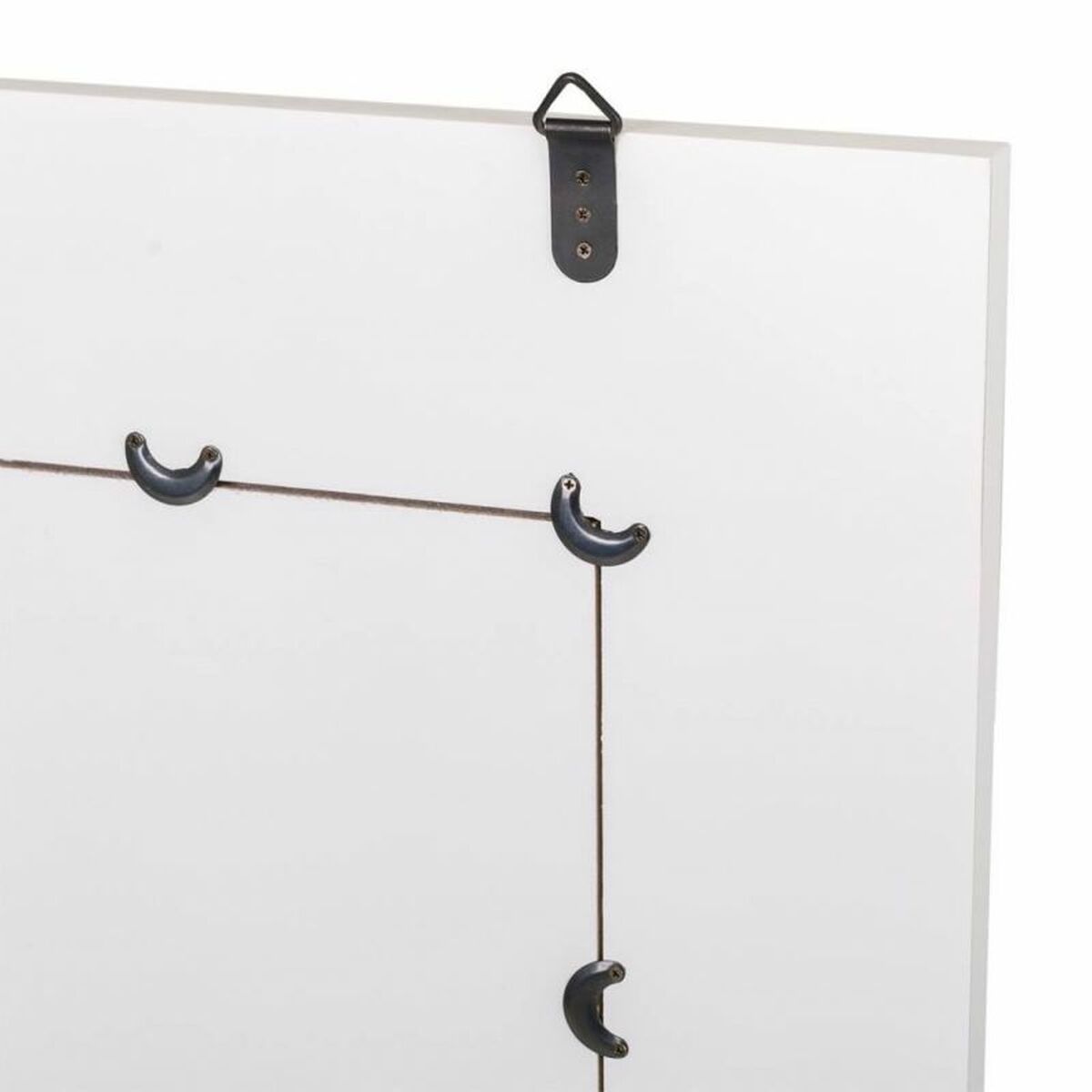 Väggspegel Alexandra House Living Vit Glas Trä MDF 2 x 90 x 70 cm - 5