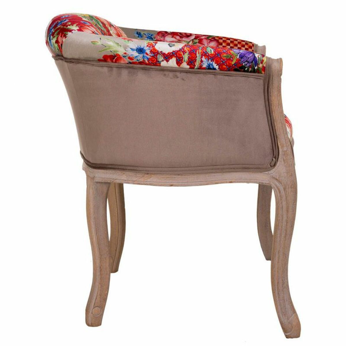 Fåtölj Alexandra House Living Ljusrosa Gummiträ 100 % polyester 61 x 71 x 61 cm - 4