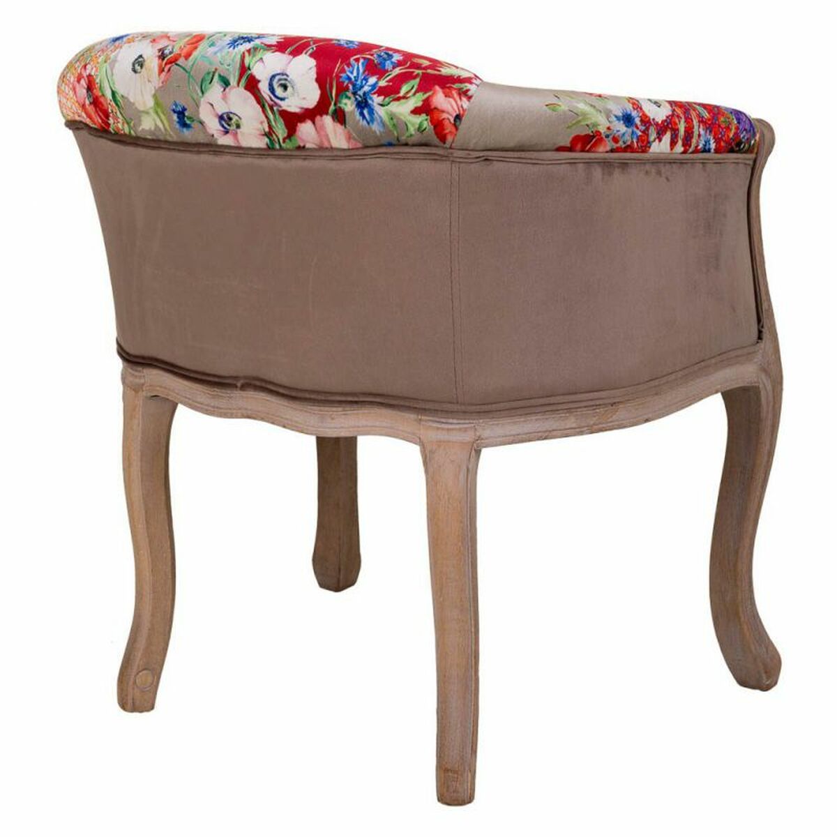 Fåtölj Alexandra House Living Ljusrosa Gummiträ 100 % polyester 61 x 71 x 61 cm - 5