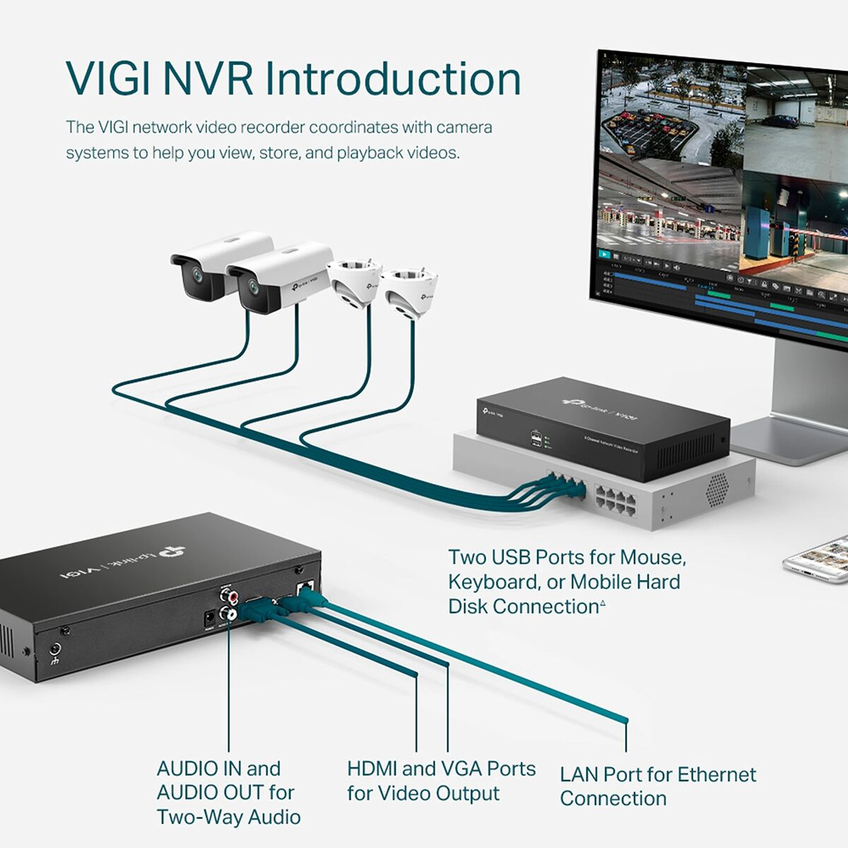 Nätverksvideoinspelare TP-Link VIGI NVR1008H - 8