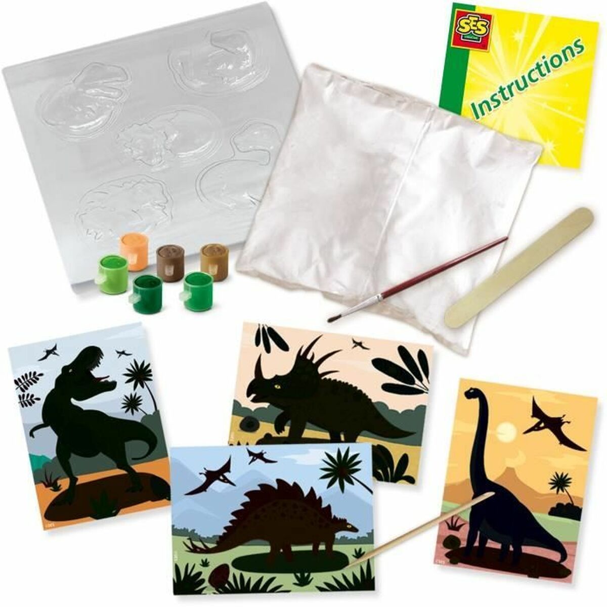 Ritningsset SES Creative 2 in 1 Dinosaurs - 6