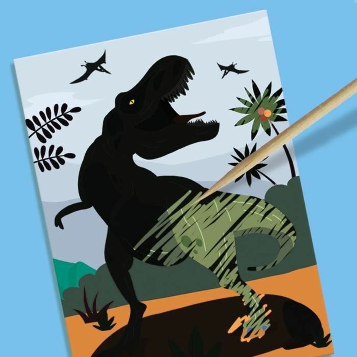 Ritningsset SES Creative 2 in 1 Dinosaurs - 5