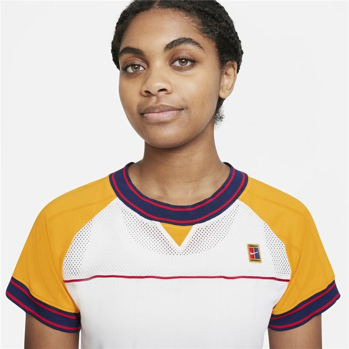 T-shirt med kortärm Dam Nike Court Dri-Fit Slam Vit - 3