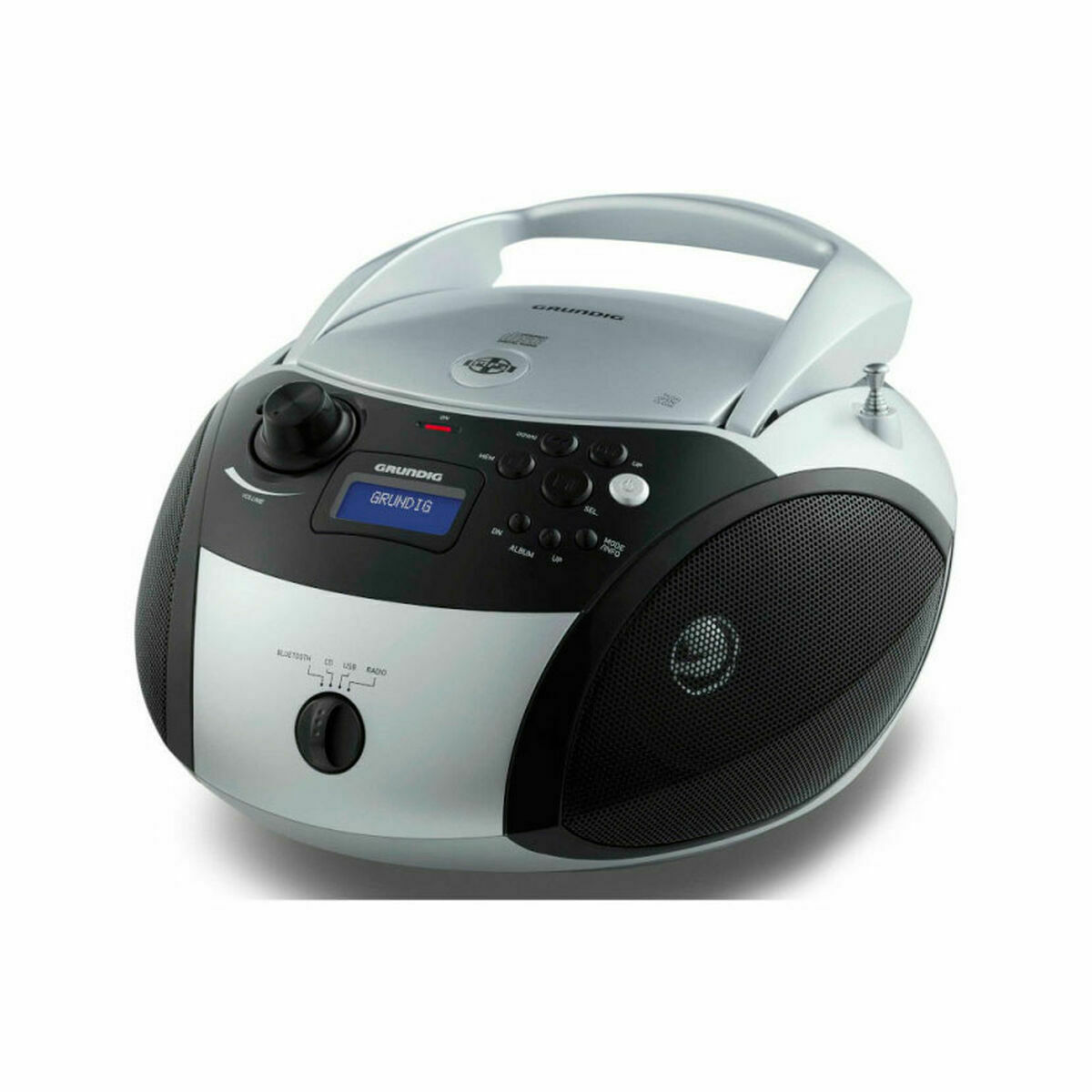 Bluetooth CD-radio MP3 Grundig RCD1500BTS Silvrig Svart/Grå - 2