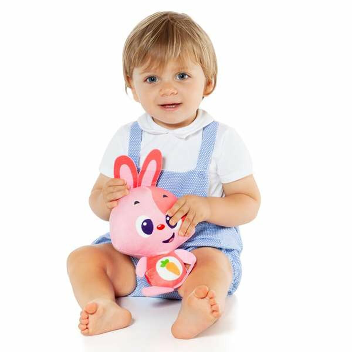 Mjukdjur med ljud Moltó Gusy luz Baby Bunny Rosa 7,5 cm - 6