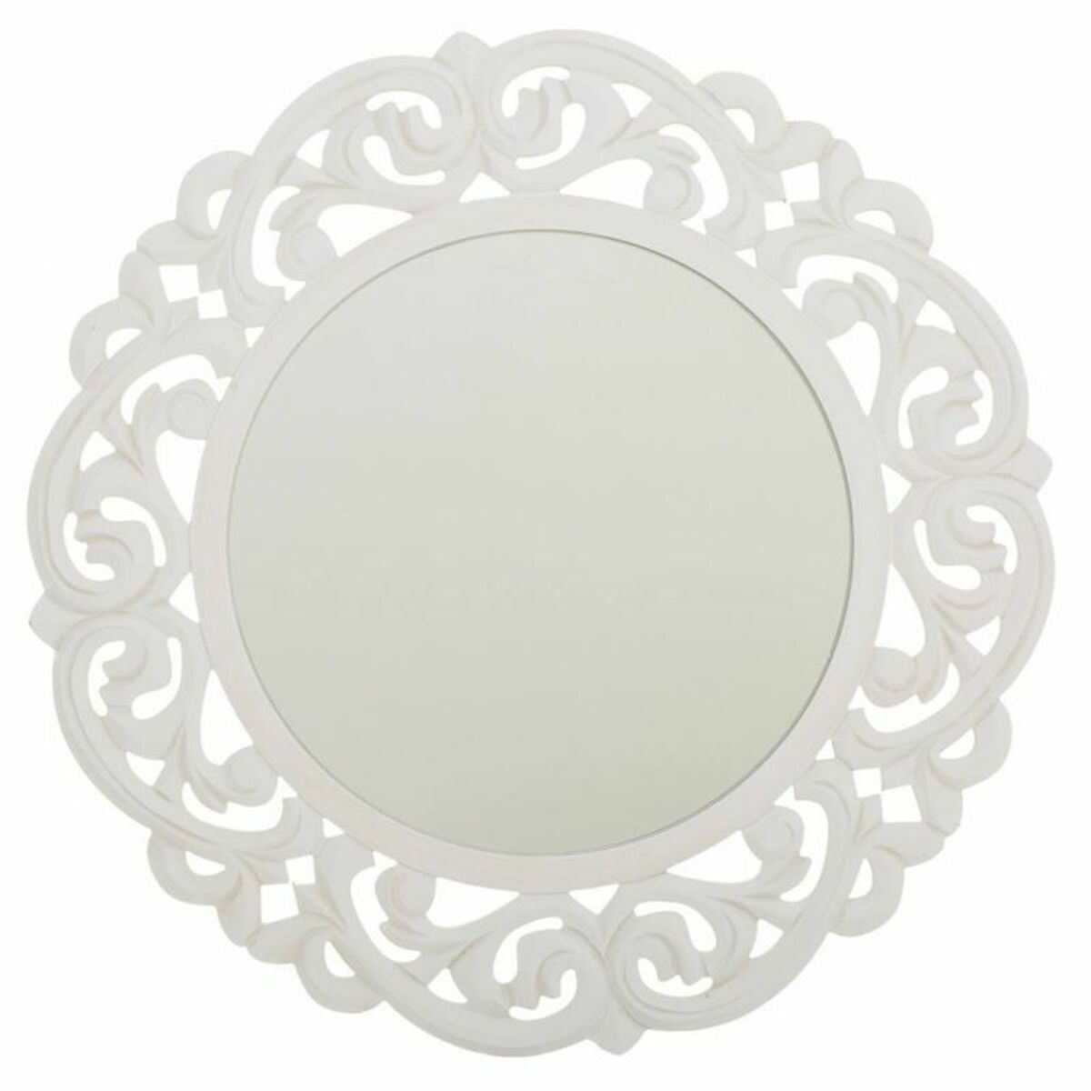 Väggspegel Alexandra House Living Vit Kräm 2 x 60 x 60 cm Cirklar