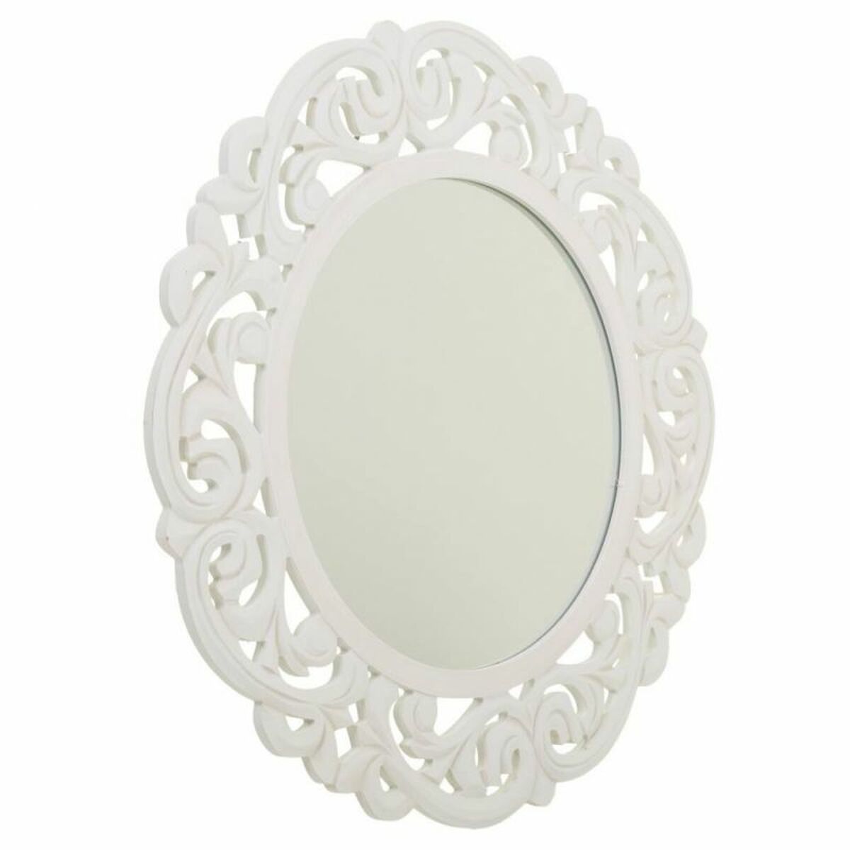 Väggspegel Alexandra House Living Vit Kräm 2 x 60 x 60 cm Cirklar - 3