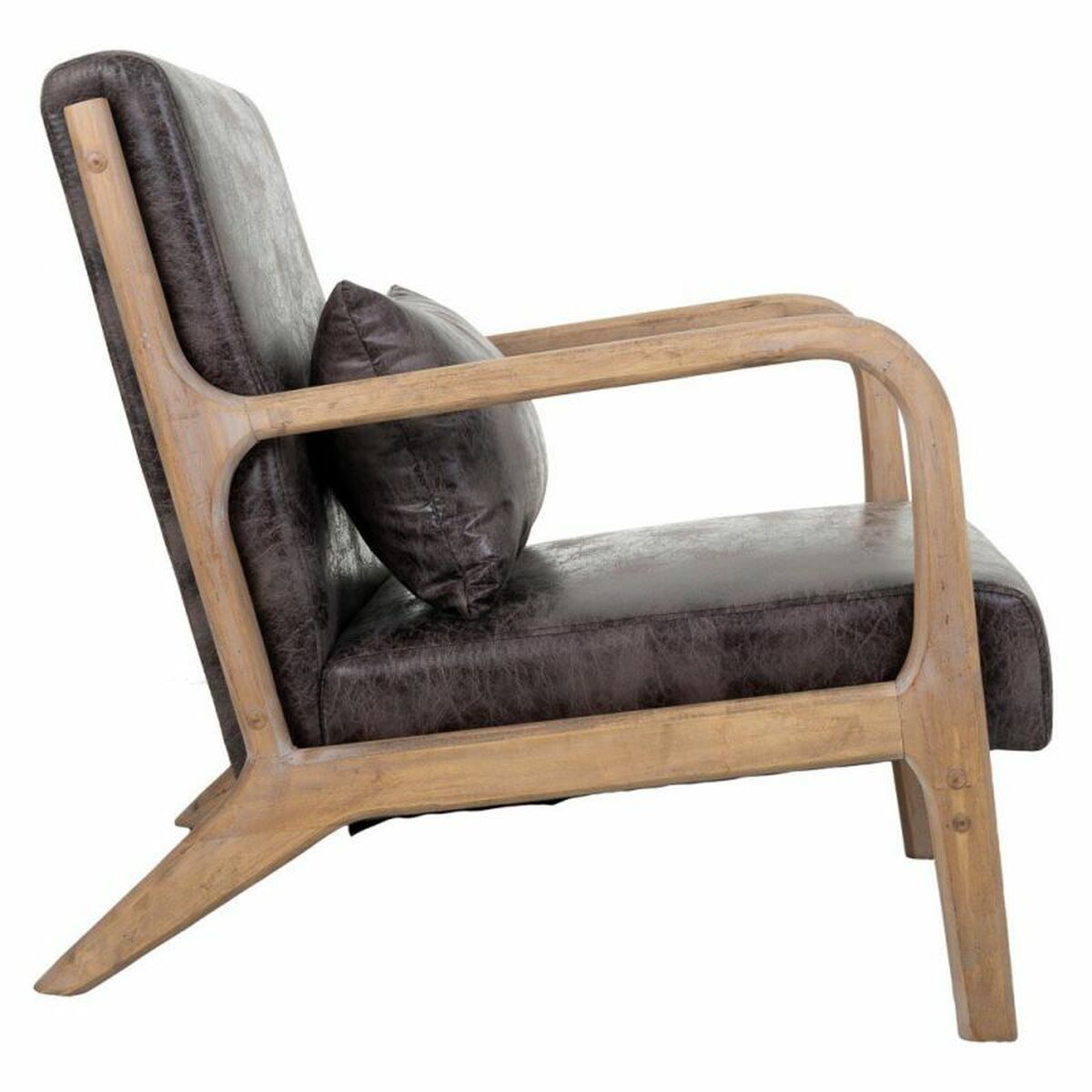 Fåtölj Alexandra House Living Brun Trä 83 x 74 x 66 cm - 4