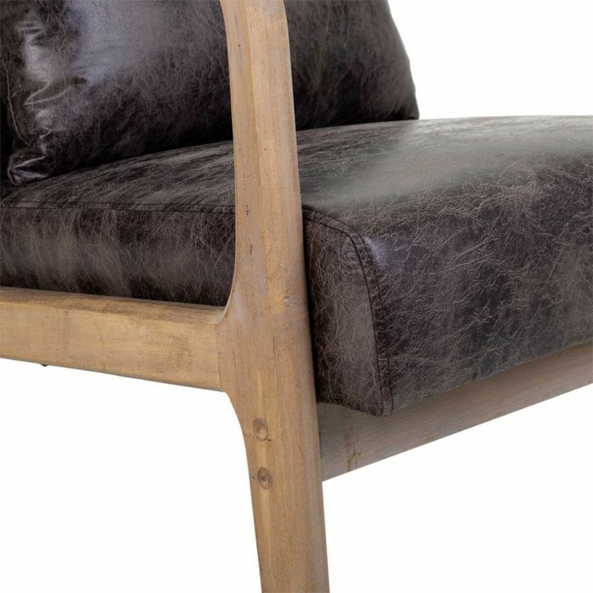 Fåtölj Alexandra House Living Brun Trä 83 x 74 x 66 cm - 7
