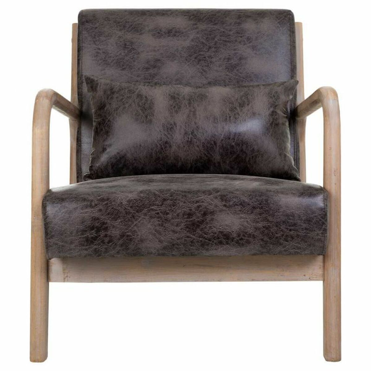 Fåtölj Alexandra House Living Brun Trä 83 x 74 x 66 cm - 3