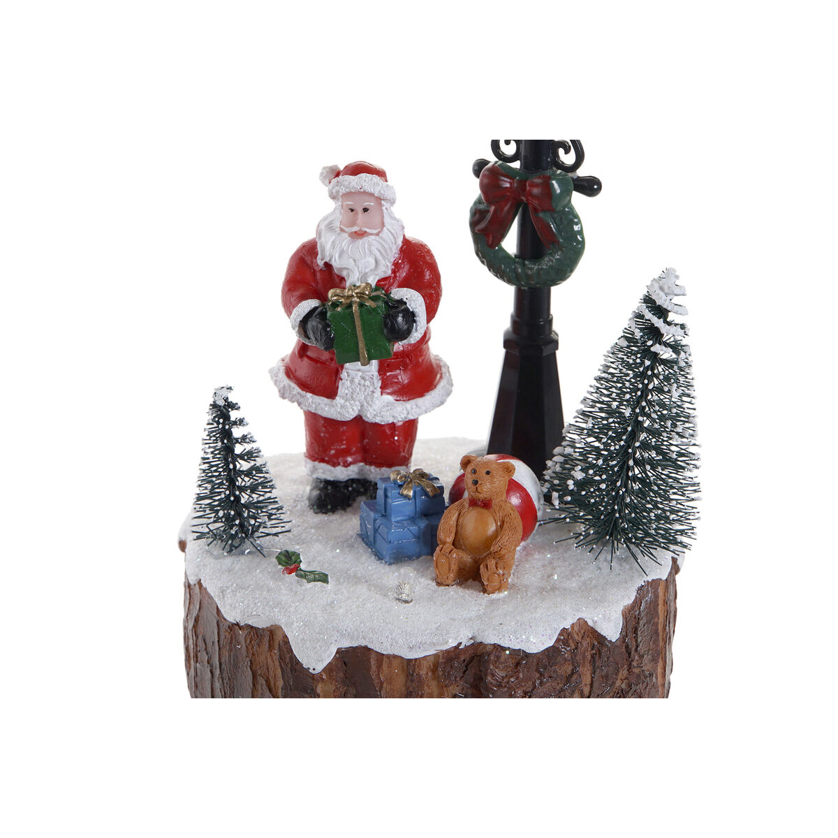 Prydnadsfigur DKD Home Decor LED Ljus Harts Snögubbe (9 x 9 x 13 cm) (2 antal) - 3