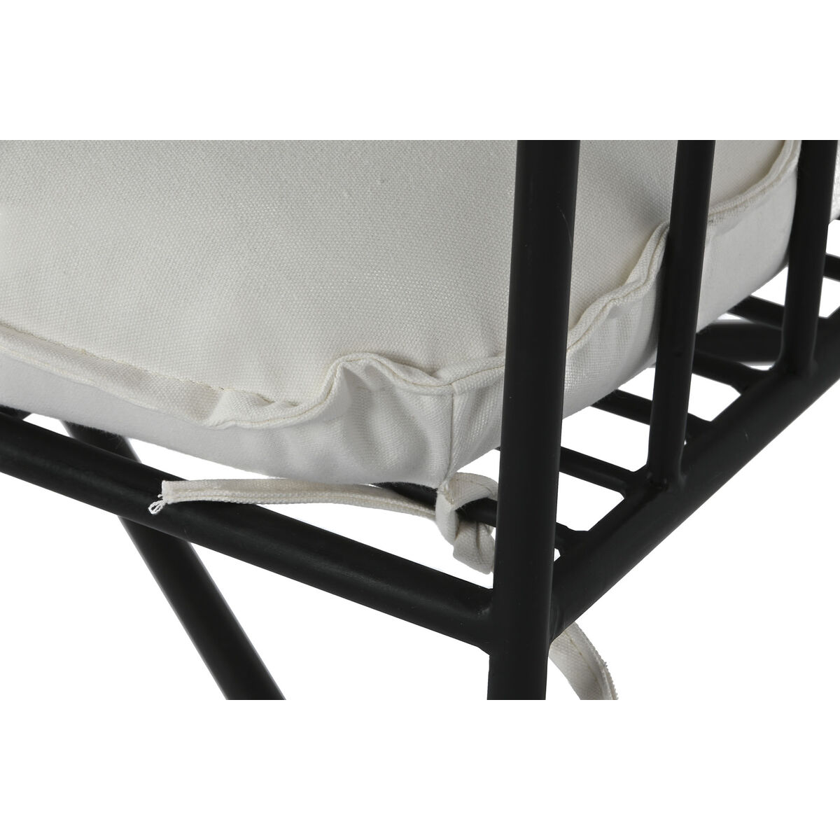 Fåtölj Home ESPRIT Vit Svart Metall 70 x 68 x 79 cm - 4