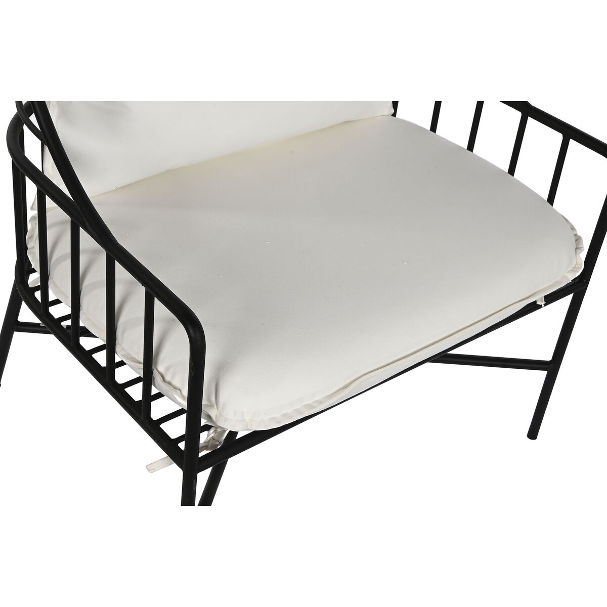 Fåtölj Home ESPRIT Vit Svart Metall 70 x 68 x 79 cm - 3