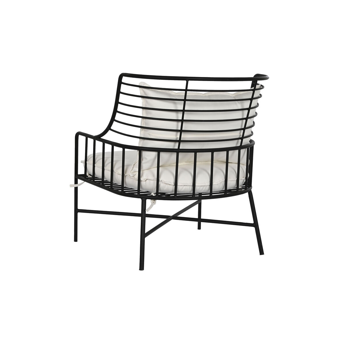 Fåtölj Home ESPRIT Vit Svart Metall 70 x 68 x 79 cm - 6
