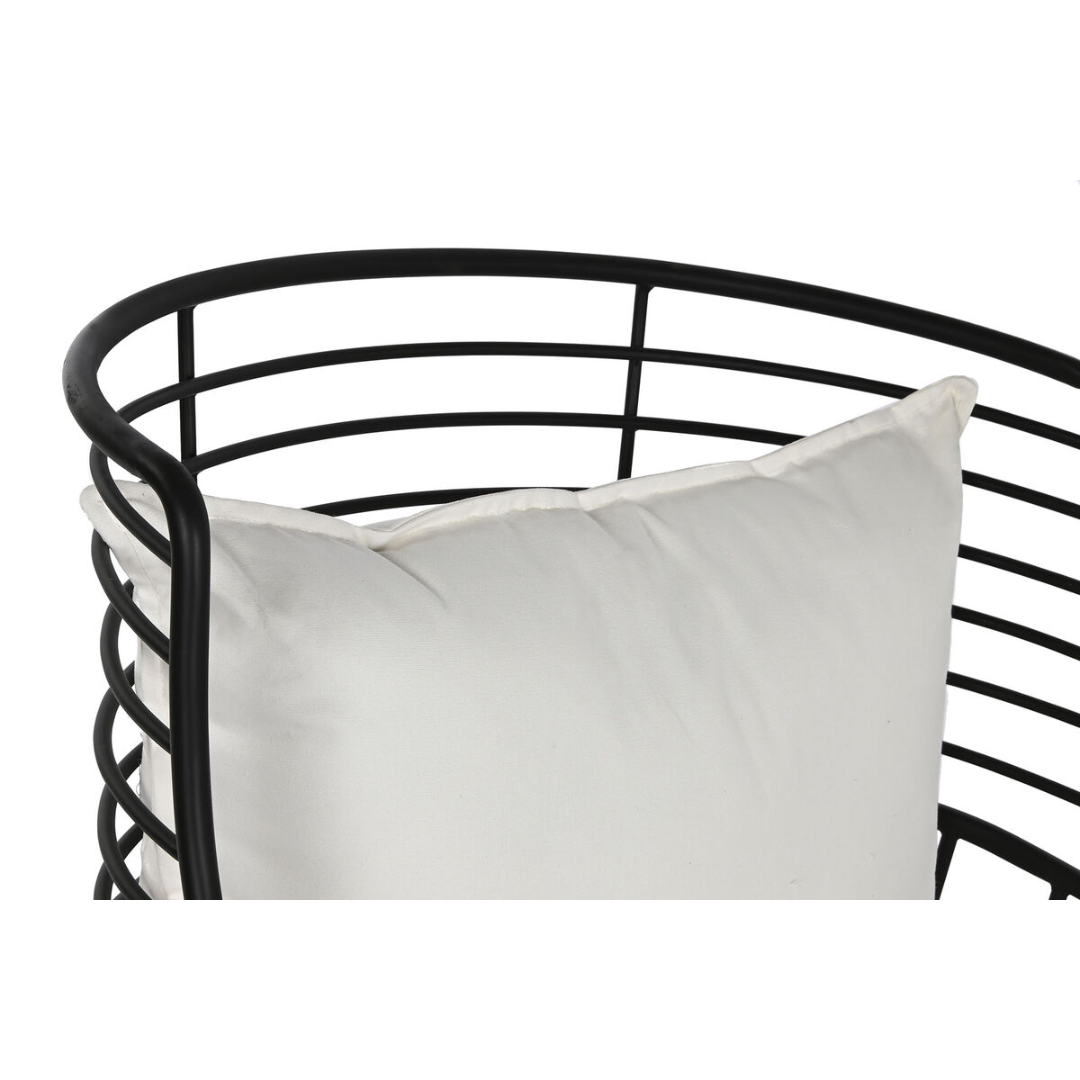 Fåtölj Home ESPRIT Vit Svart Metall 70 x 68 x 79 cm - 2