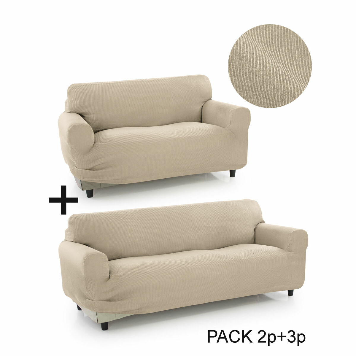 Sofföverdrag Sofakover Pocket Duo Romeo Beige 2 antal (Renoverade B) - 2