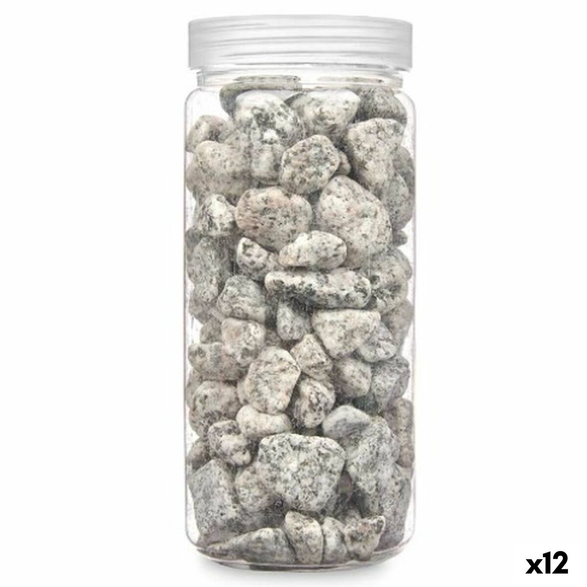Dekorativa stenar Gift Decor Grå 10 - 20 mm 700 g 6,2 x 15,3 x 6,2 cm 6,5 x 15,8 x 6,5 cm (12 antal)