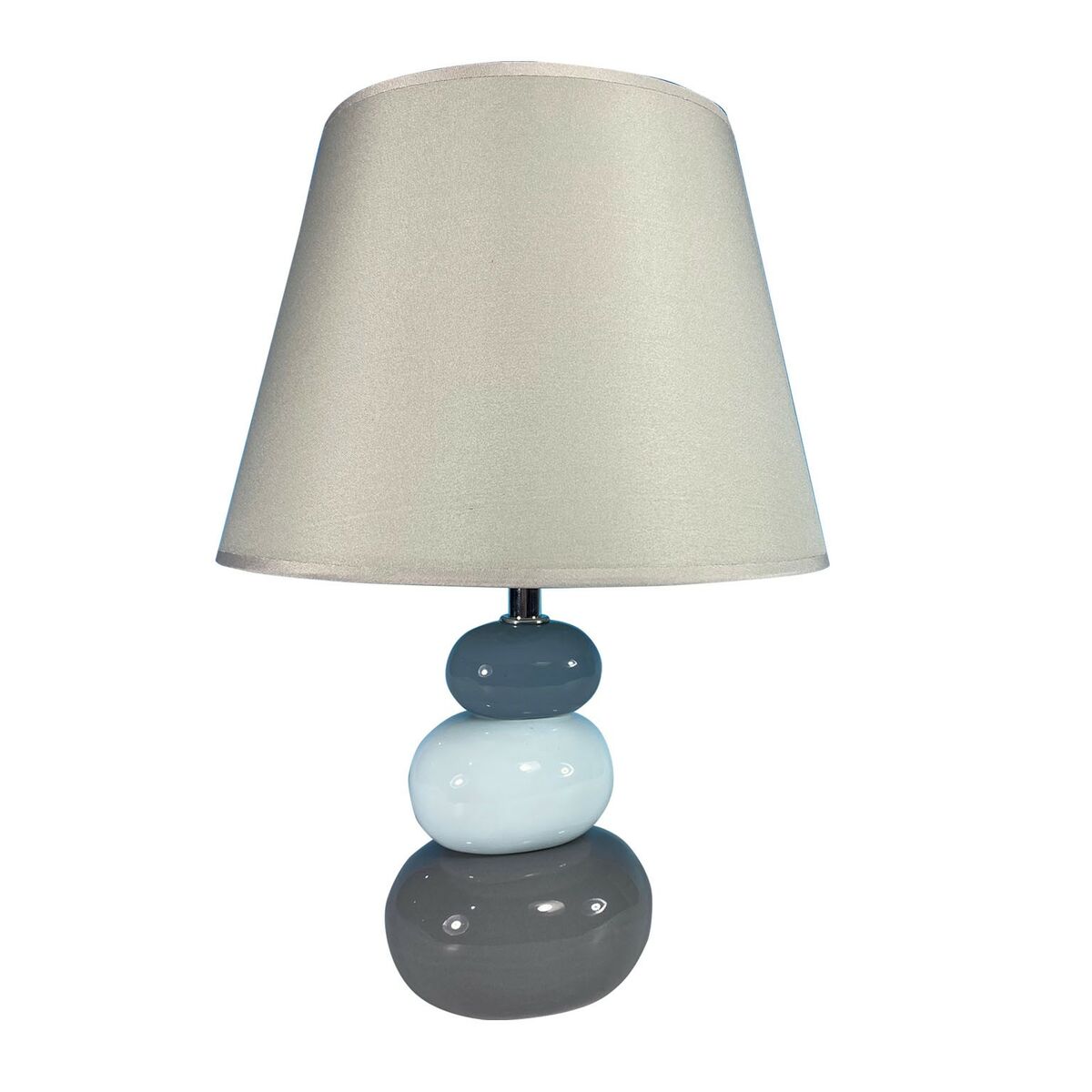 Bordslampa Versa Grå Blå Keramik Textil (22,5 x 32 x 8,5 cm) - 2