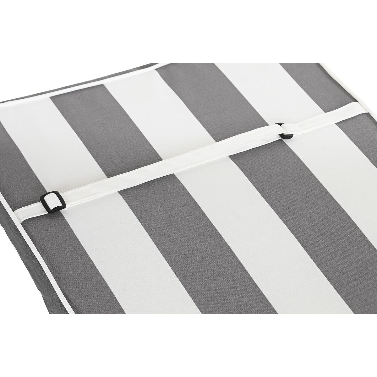 Stolsdyna DKD Home Decor Grå Vit (42 x 4 x 115 cm) - 9