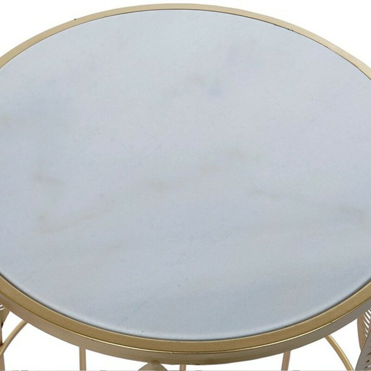 Sidobord DKD Home Decor Gyllene Metall Marmor 42 x 42 x 65,5 cm - 4