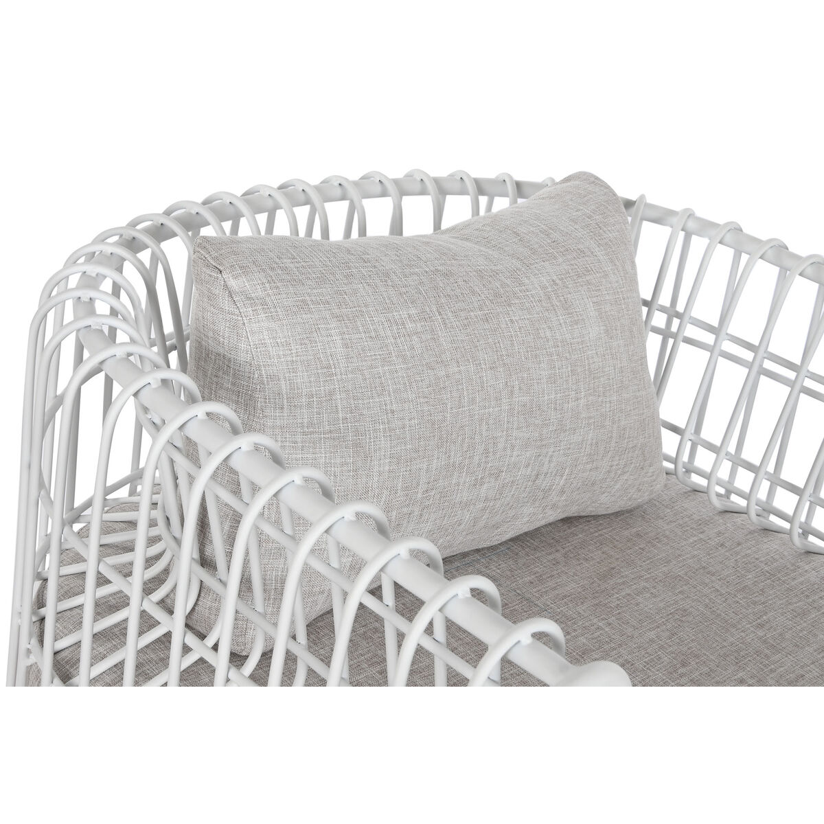 Fåtölj Home ESPRIT Vit Metall 76 x 66 x 65 cm - 7