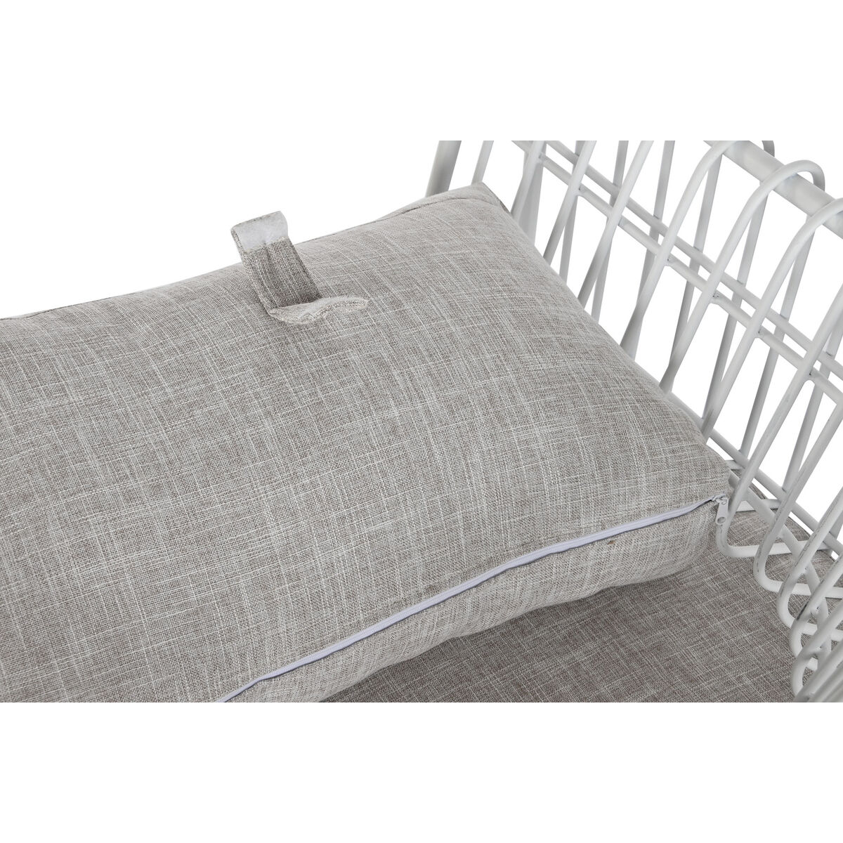 Fåtölj Home ESPRIT Vit Metall 76 x 66 x 65 cm - 4