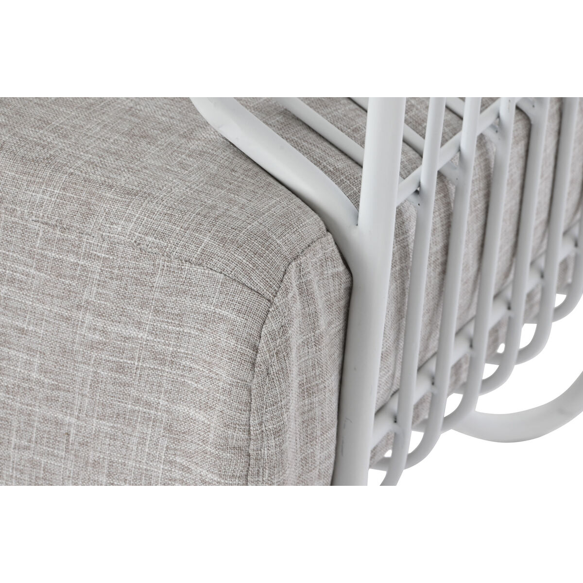 Fåtölj Home ESPRIT Vit Metall 76 x 66 x 65 cm - 6