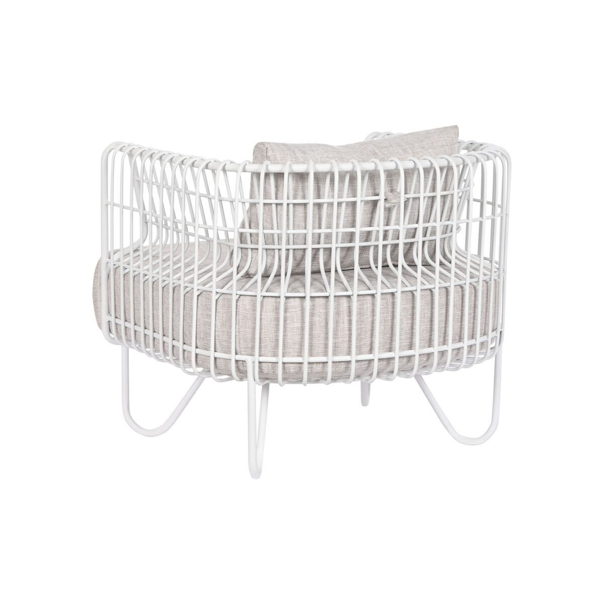 Fåtölj Home ESPRIT Vit Metall 76 x 66 x 65 cm - 2