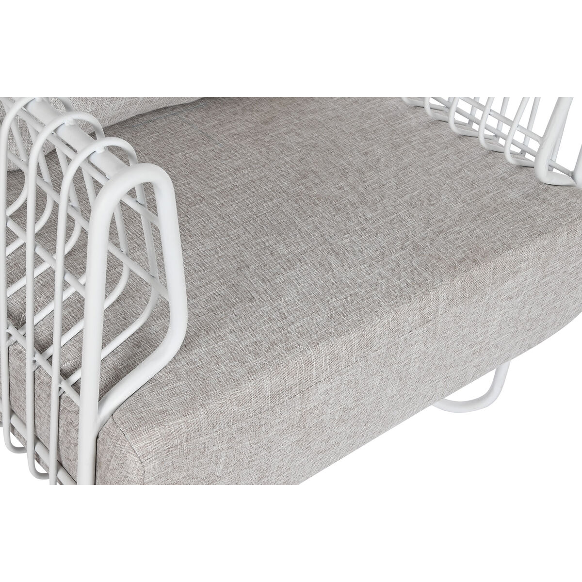 Fåtölj Home ESPRIT Vit Metall 76 x 66 x 65 cm - 8