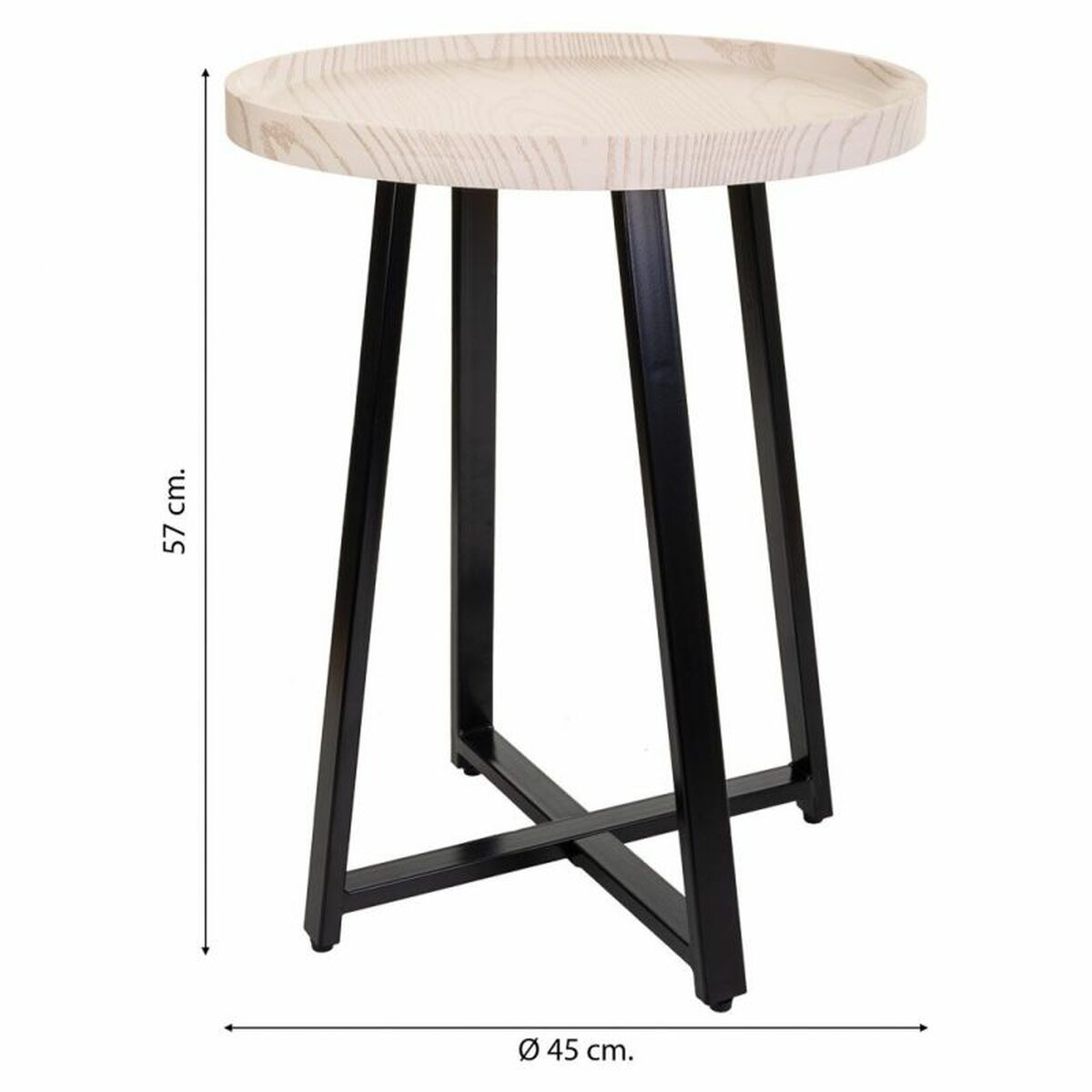 Soffbord Alexandra House Living Vit Järn Trä MDF 45 x 57 x 45 cm - 3