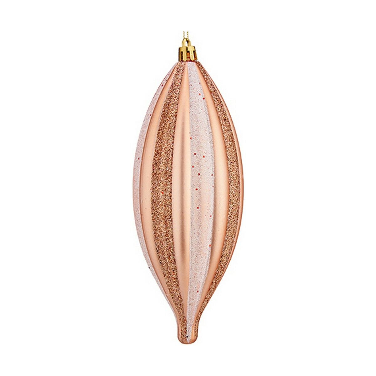Julgranskula Krist+ Koppar Ljusrosa PVC 8,5 x 19 x 3 cm Avlång