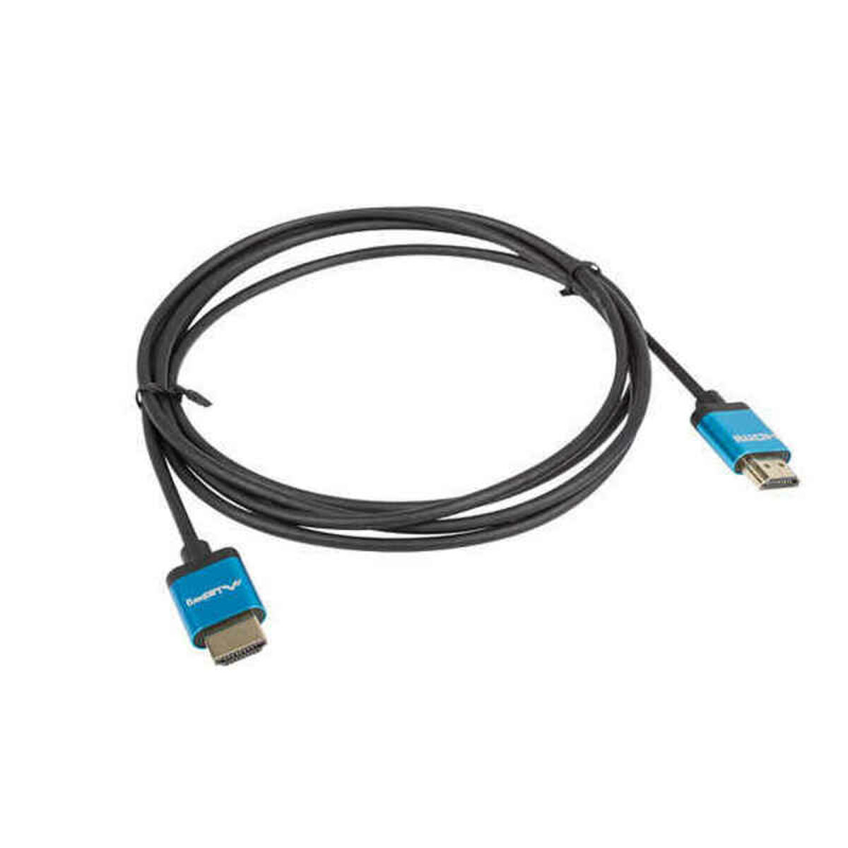 Kabel HDMI Lanberg V2.0 4K SLIM Svart 1 m Svart/Blå - 2
