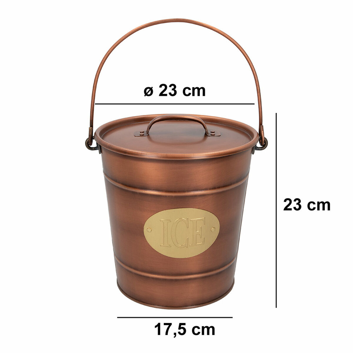 Ishink Aktive Ice Koppar Galvaniserat stål 5 L 26,5 x 25,5 x 23,5 cm (6 antal) - 2
