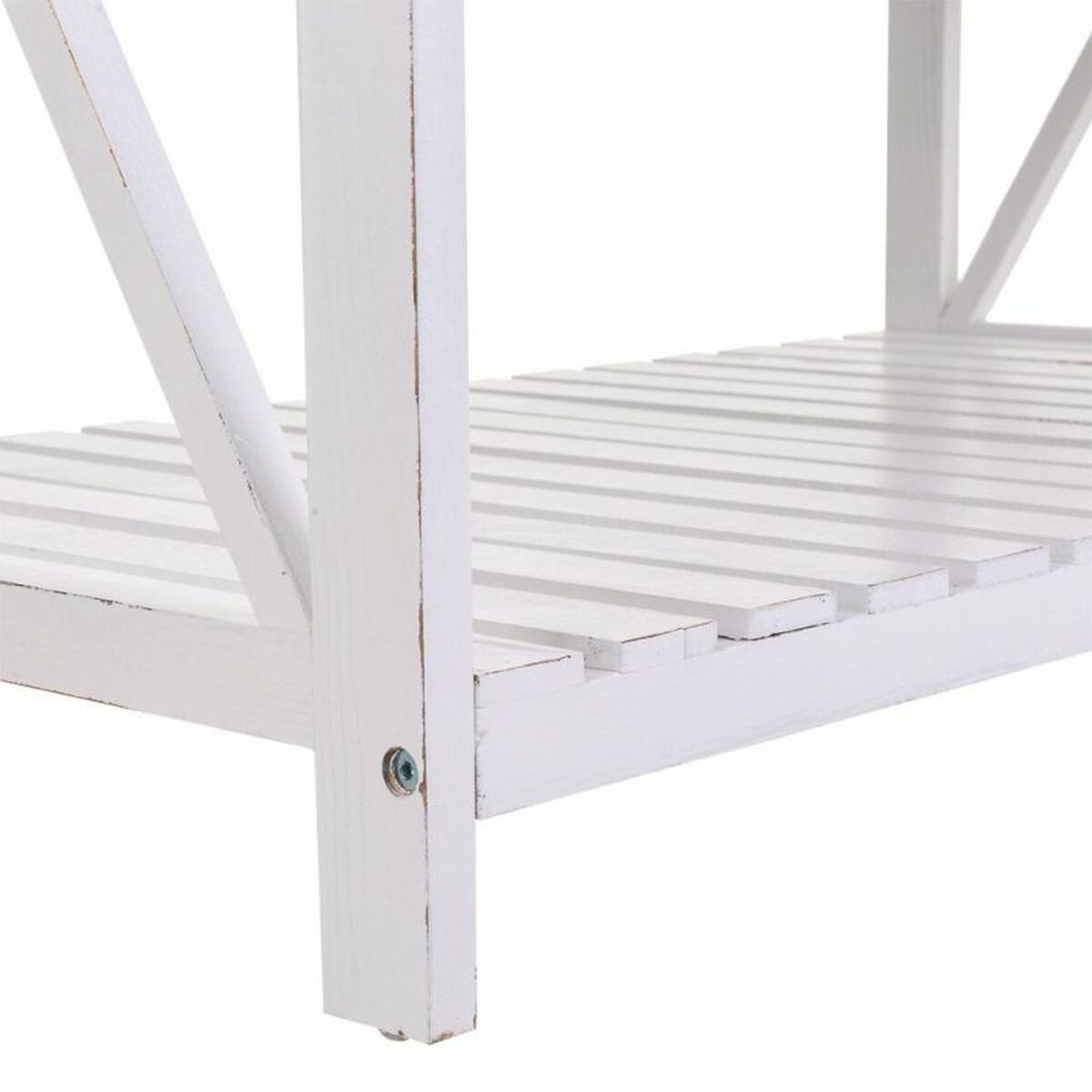 Soffbord Alexandra House Living Vit Paulowniaträ Trä MDF 53 x 46 x 92 cm - 8