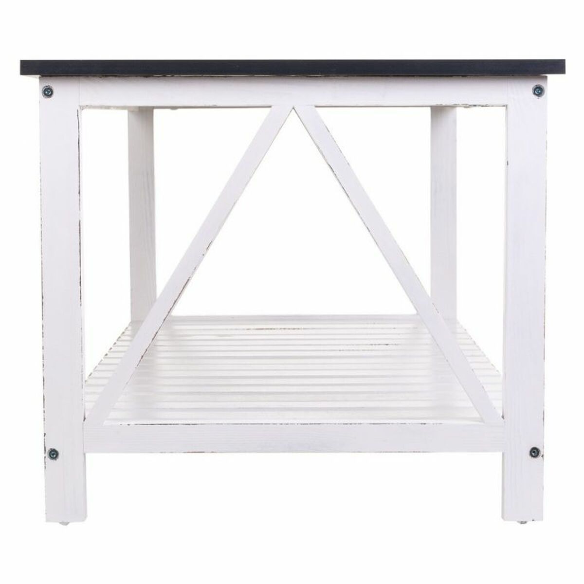 Soffbord Alexandra House Living Vit Paulowniaträ Trä MDF 53 x 46 x 92 cm - 2