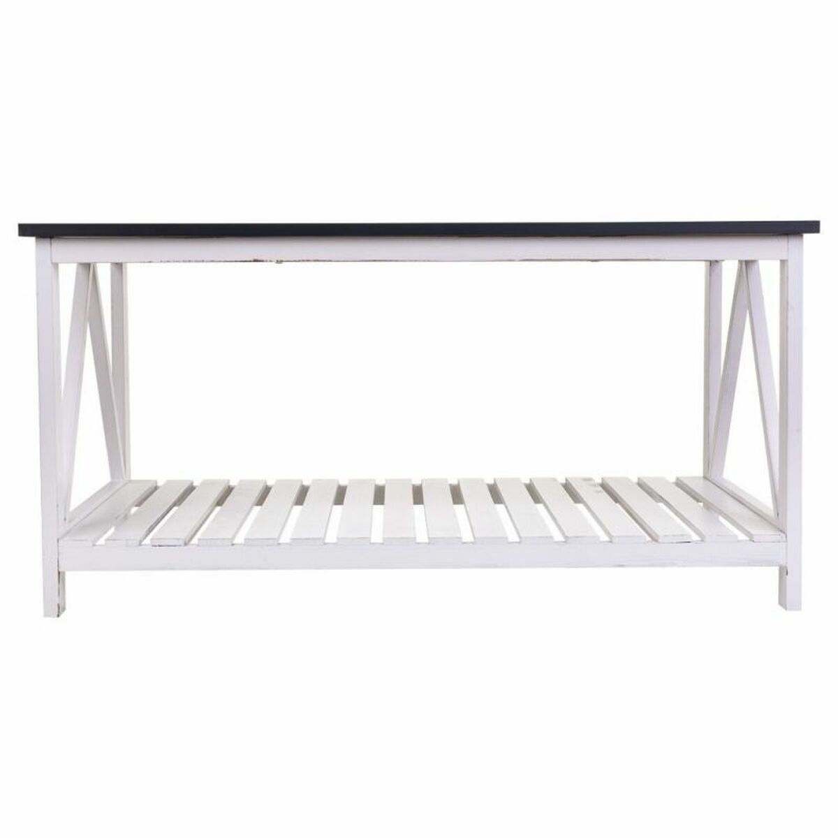 Soffbord Alexandra House Living Vit Paulowniaträ Trä MDF 53 x 46 x 92 cm - 3