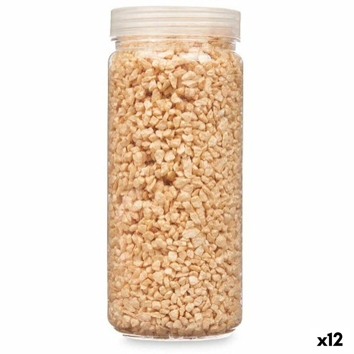 Dekorativa stenar Gift Decor Senap 2 - 5 mm 700 g 6,5 x 15,5 x 6,5 cm 6,2 x 15,3 x 6,2 cm (12 antal)