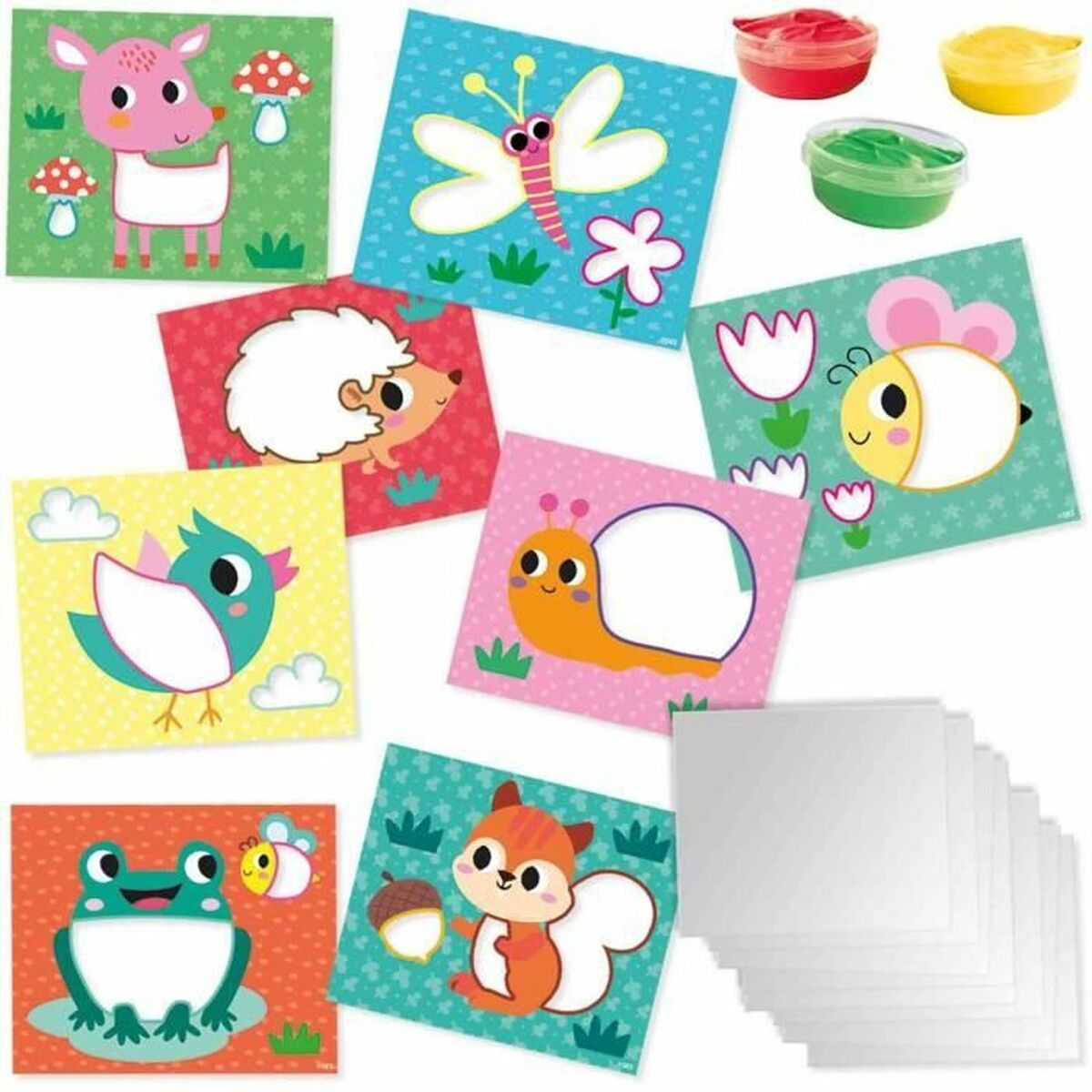 Ritningsset SES Creative Eco Finger Paint Cards - 6