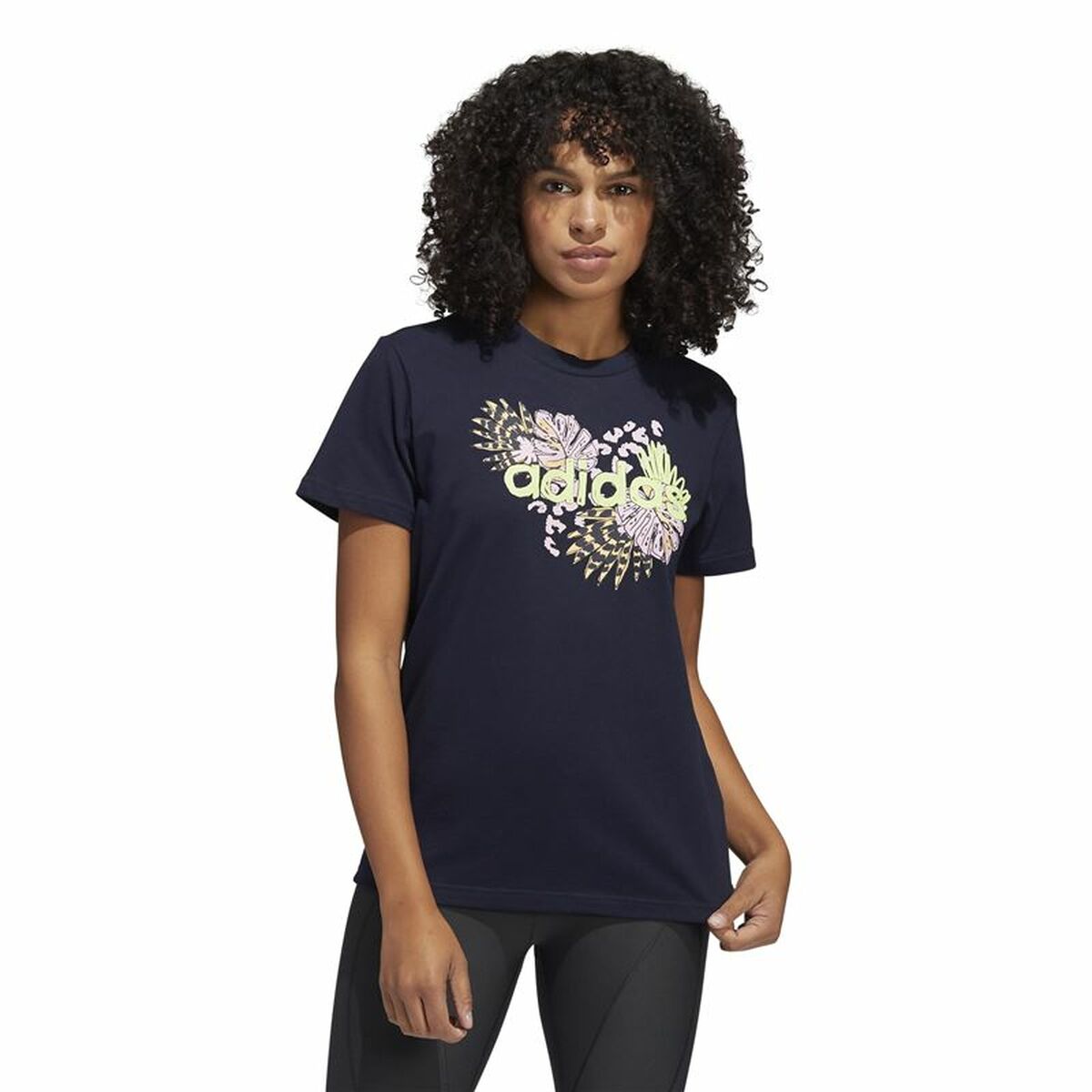 T-shirt med kortärm Dam Adidas Farm Print Graphic Mörkblå - 2