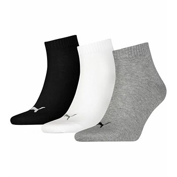 Sportstrumpor Puma QUARTER PLAIN 3P 701230337 882 Grå 3 par