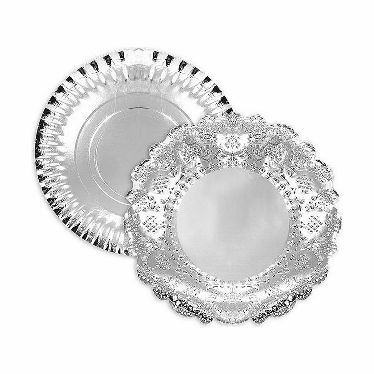 Snacksbricka Algon Silvrig Rund 30 x 30 x 1,5 cm (48 antal) - 3